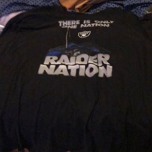 Black there is only one nation raiders T-shirt